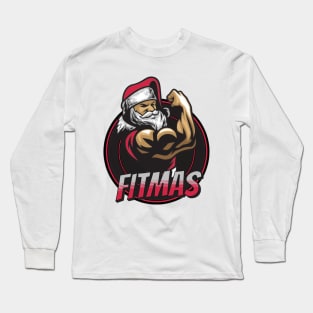 Fitmas, Gym wear t-shirt, Gym products, Christmas, Santa claus Long Sleeve T-Shirt